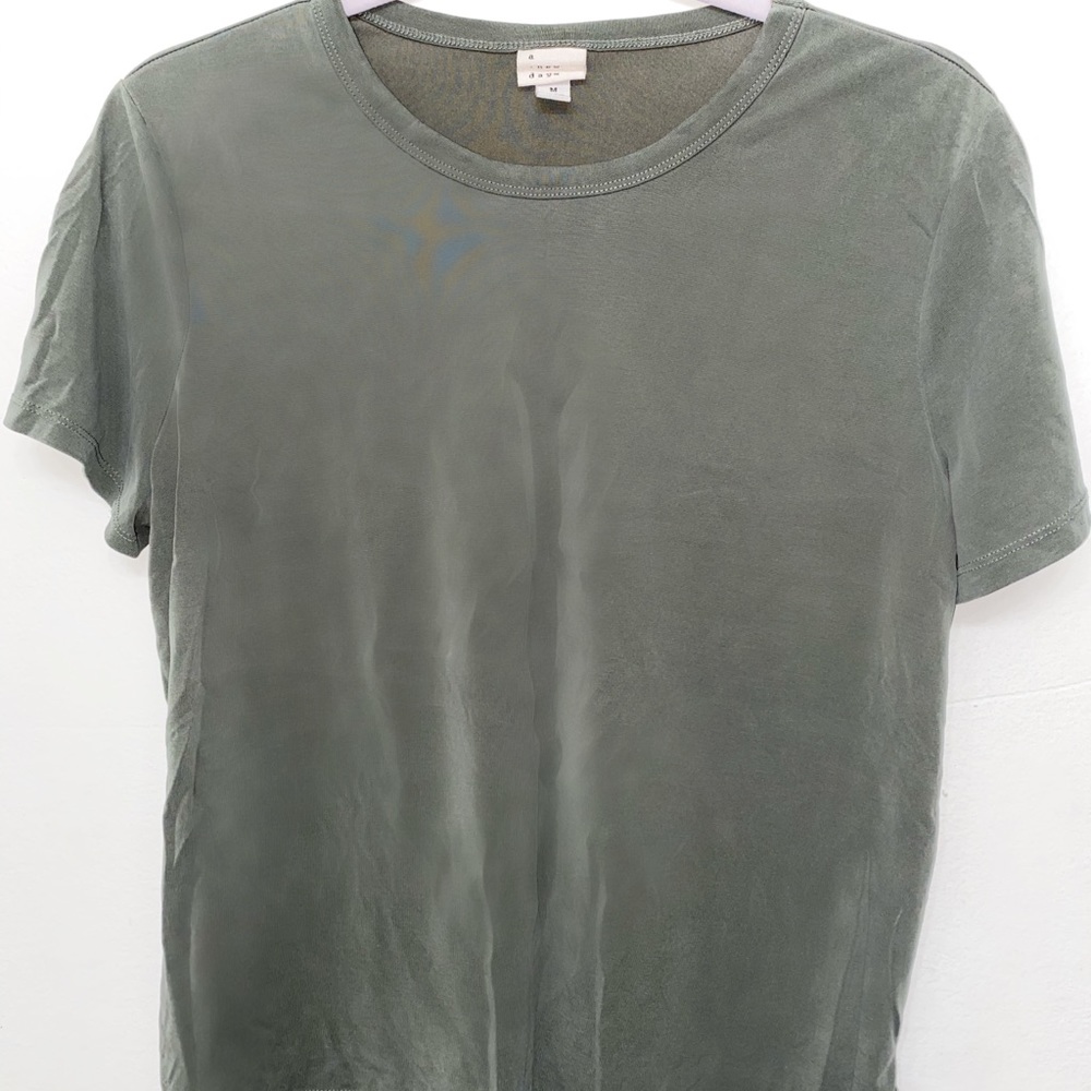 Olive Green Short Sleeved Top